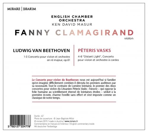 Fanny Clamagirand, English Chamber Orchestra and Ken David Masur - Beethoven, Vasks (2020) [Hi-Res]