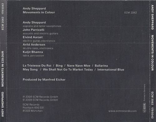 Andy Sheppard - Movements In Colour (2009)
