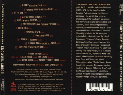 Bobby Timmons - The Prestige Trio Sessions (2003)