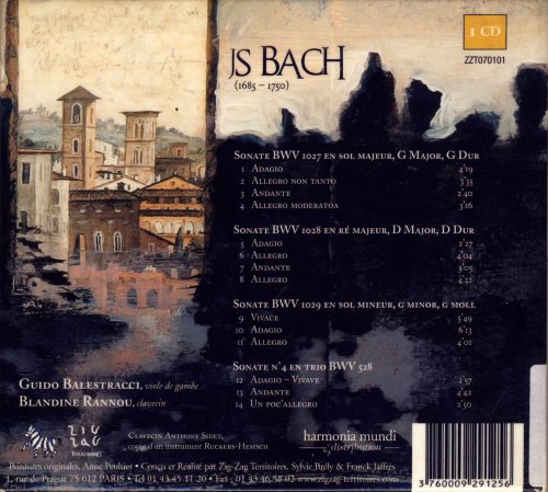 Guido Balestracci, Blandine Rannou - Bach: Sonates Pour Viole De Gambe Et Clavecin Oblige (2007)