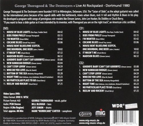 George Thorogood and The Destroyers - Live At Rockpalast: Dortmund 1980 (2017)