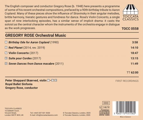 Peter Sheppard Skærved, Royal Ballet Sinfonia & Gregory Rose - Gregory Rose: Orchestral Music (2020) [Hi-Res]