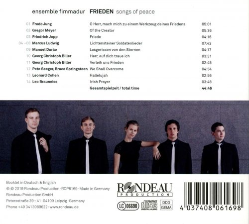 Ensemble Fimmadur - Frieden: Songs of Peace (2020) [Hi-Res]