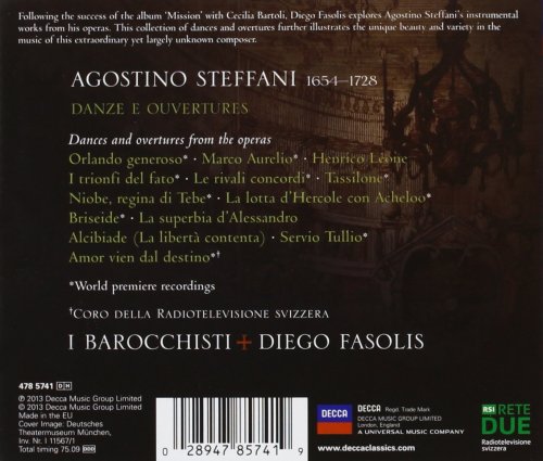 I Barrochisti & Diego Fasolis - Steffani: Danze E Ouvertures (2013) [Hi-Res]