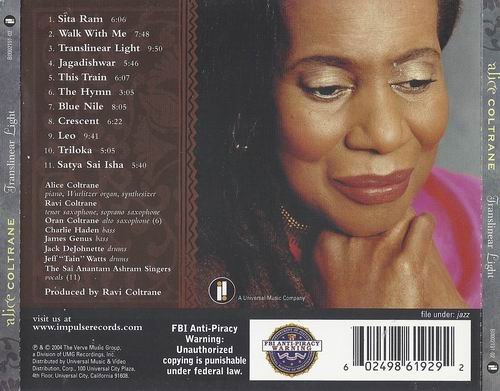 Alice Coltrane - Translinear Light (2004)