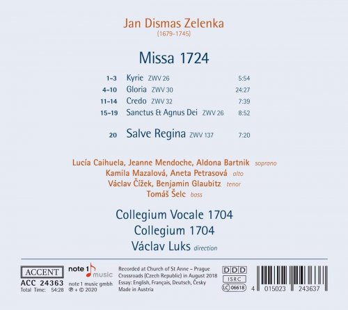 Collegium 1704, Collegium Vocale 1704 & Václav Luks - Missa 1724 (2020) [Hi-Res]