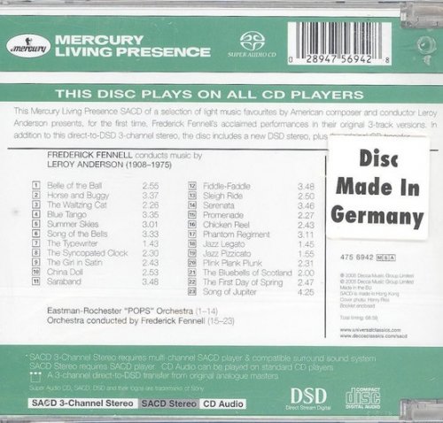 Frederick Fennell - Fennell Conducts Leroy Anderson (1958~64) [2005 SACD]