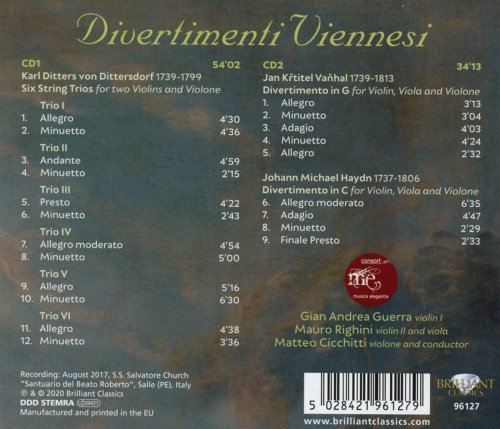 Musica Elegentia & Matteo Cicchitti - Divertimenti Viennesi (2020) [Hi-Res]