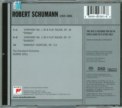 George Szell - Schumann:  Symphonies Nos. 1 & 3 (1959,1961) [2001 SACD]