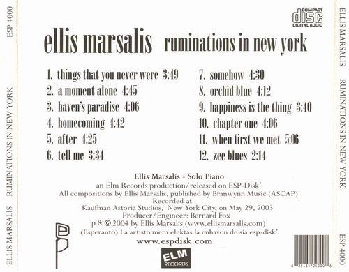 Ellis Marsalis - Ruminations In New York (2004)