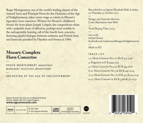 Roger Montgomery & Margaret Faultless, Orchestra of the Age of Enlightenment - Mozart: Complete Horn Concertos (2013) [Hi-Res]