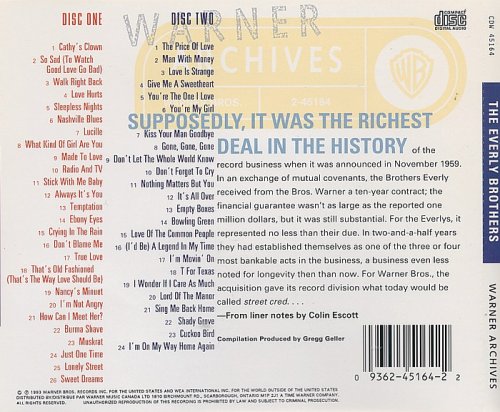 The Everly Brothers - Walk Right Back: The Everly Brothers On Warner Bros. 1960 To 1969 (1993) Lossless