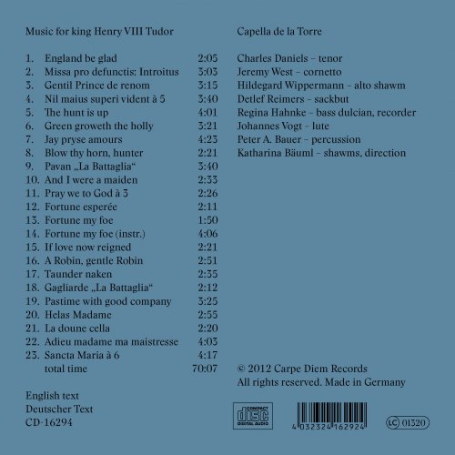 Charles Daniels, Capella de la Torre, Katharina Bauml - Harry Our King (2012) [Hi-Res]