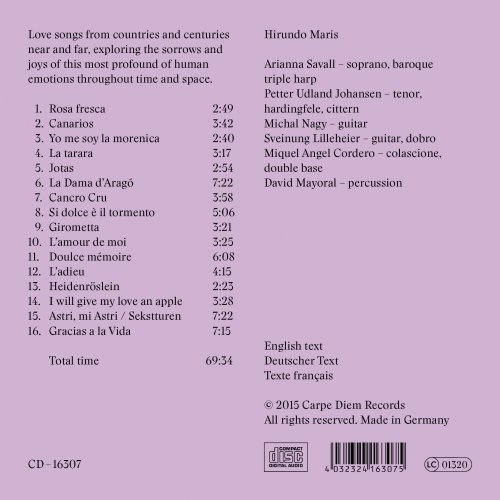Hirundo Maris, Arianna Savall - Il Viaggio d’Amore (2016) [Hi-Res]
