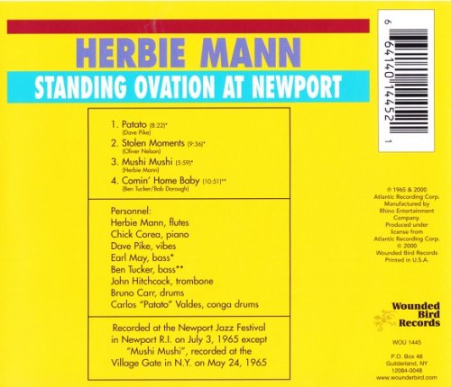 Herbie Mann Standing Ovation At Newport 1965 2000 Cd Rip