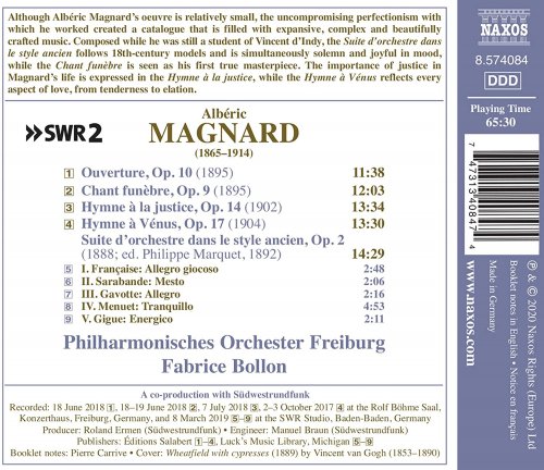 Philharmonisches Orchester Freiburg & Fabrice Bollon - Magnard: Orchestral Works (2020) [Hi-Res]