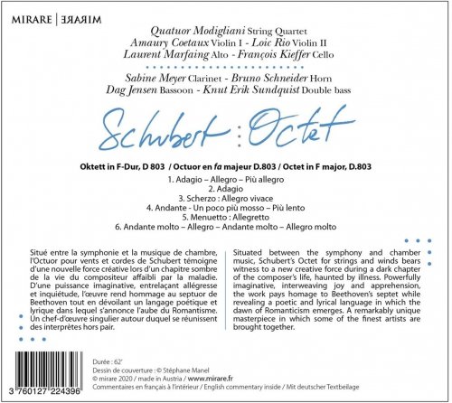 Sabine Meyer, Dag Jensen, Bruno Schneider, Quatuor Modigliani & Knut Erik Sundquist - Schubert: Octet (2020) [Hi-Res]