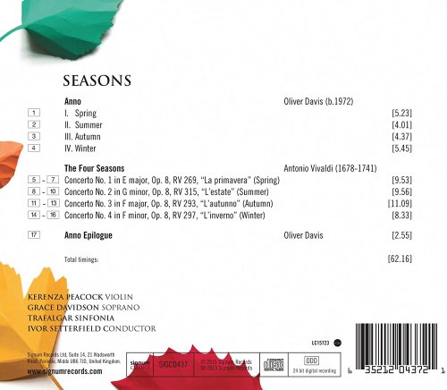 Grace Davidson, Kerenza Peacock & Ivor Setterfield - Oliver Davis & Antonio Vivaldi: Seasons (2015) [Hi-Res]