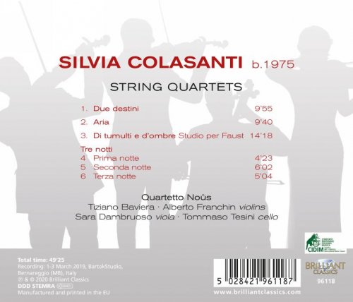Quartetto Nous - Colasanti: String Quartets (2020) [Hi-Res]