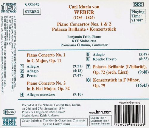 Benjamin Frith - Weber: Piano Concertos, Konzertstück (1995)
