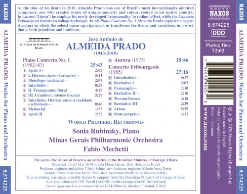 Sonia Rubinsky, Minas Gerais Philharmonic Orchestra & Fabio Mechetti - Prado: Piano Concerto No. 1, Aurora & Concerto Fribourgeois (2020) [Hi-Res]