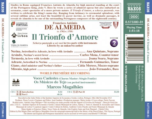 Voces Caelestes & Os Músicos do Tejo, Marcos Magalhães - Francisco António de Almeida: Il trionfo d'amore (2015) [Hi-Res]