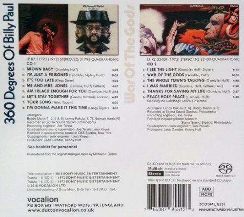 Billy Paul - 360 Degrees of Billy Paul & War of the Gods (2018) [SACD]