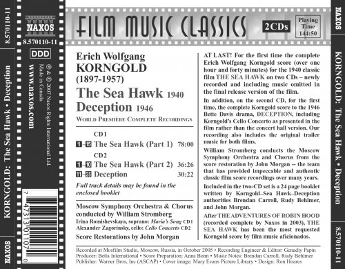 Moscow Symphony Orchestra & Chorus, William Stromberg - Korngold - The Sea Hawk & Deception (2007) [Hi-Res]