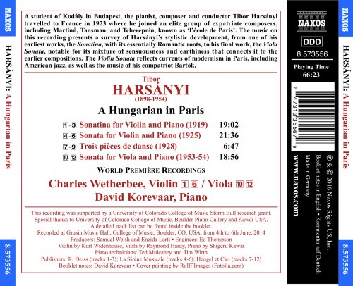 Charles Wetherbee & David Korevaar - Tibor Harsányi: A Hungarian in Paris (2016) [Hi-Res]