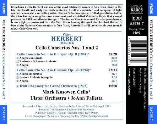 Mark Kosower, Ulster Orchestra, JoAnn Falletta - Herbert: Cello Concertos Nos. 1, 2, & Irish Rhapsody (2016) [Hi-Res]