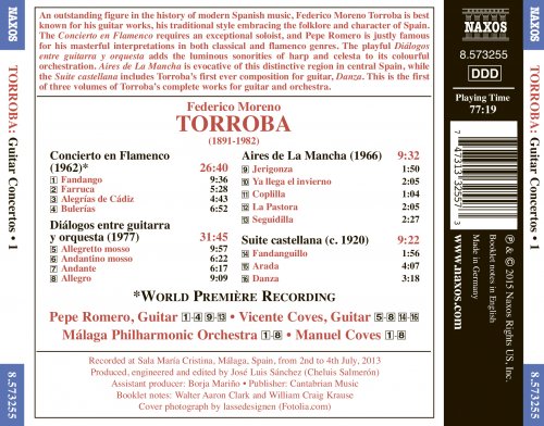 Pepe Romero, Vicente Coves, Malaga Philharmonic Orchestra, Manuel Coves - Federico Moreno Torroba: Guitar Concertos, Vol. 1 (2015) [Hi-Res]