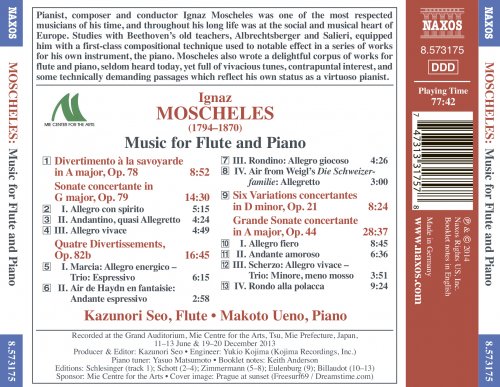 Kazunori Seo, Makoto Ueno - Moscheles: Music for Flute & Piano (2014) [Hi-Res]