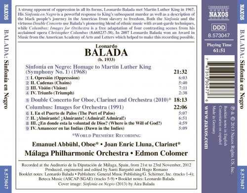 Emanuel Abbühl, Joan Enric Lluna, Málaga Philharmonic Orchestra, Edmon Colomer - Balada: Sinfonía en Negro - Homage to Martin Luther King (2013) [Hi-Res]