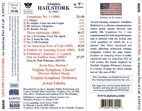 Kevin Deas, Virginia Symphony Orchestra, Virginia Symphony Chorus, JoAnn Falletta - Hailstork: An American Port of Call (2012) [Hi-Res]