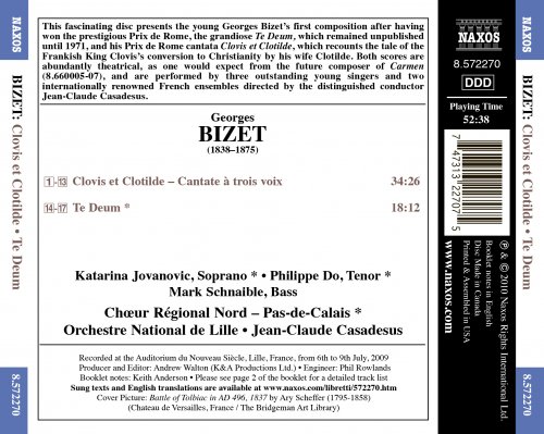 Orchestre National de Lille, Choeur Régional Nord – Pas-de-Calais, Jean-Claude Casadesus - Bizet: Clovis et Clotilde & Te Deum (2010) [Hi-Res]