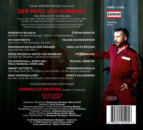 Helene Schneiderman, Robin Adams, Stefan Margita, Vera-Lotte Böcker - Henze: Der Prinz von Homburg (2020) [Hi-Res]
