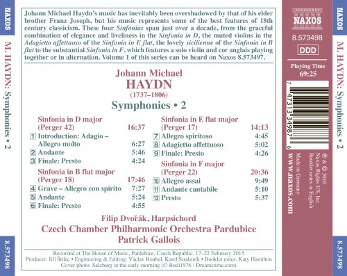 Filip Dvořák, Czech Chamber Phiharmonic Orchestra Pardubice, Patrick Gallois - Michael Haydn: Symphonies, Vol. 2 (2016) [Hi-Res]
