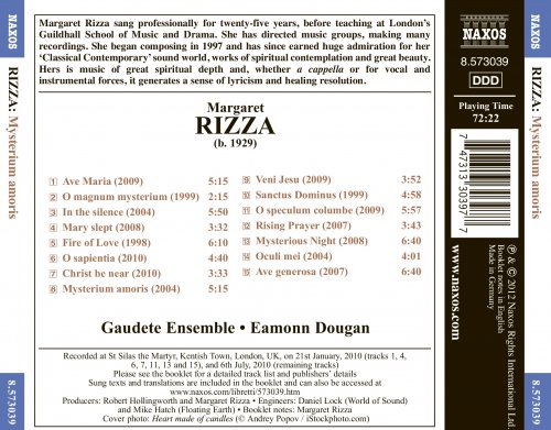Gaudete Ensemble, Eamonn Dougan - Margaret Rizza: Mysterium Amoris (2012) [Hi-Res]