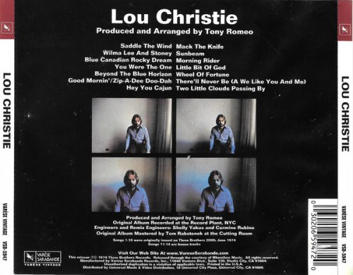 Lou Christie - Lou Christie (Reissue) (1974/1998)