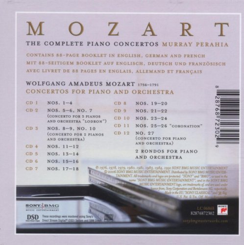 Murray Perahia - Mozart: The Complete Piano Concertos (2006) [12 CDs Box Set]