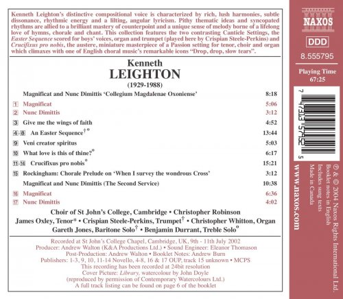 Christopher Whitton, Crispian Steele-Perkins, James Oxley, Choir of St. John’s College Cambridge, Christopher Robinson - Leighton: Easter Sequence (An) / Crucifixus Pro Nobis (2004) [Hi-Res]