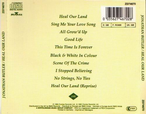 Jonathan Butler - Heal Our Land (1990)