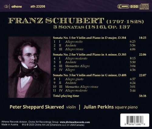 Peter Sheppard Skærved, Julian Perkins - Schubert: Violin Sonatas (2020) [Hi-Res]