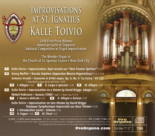 Kalle Toivio - Improvisations at St. Ignatius (2020)