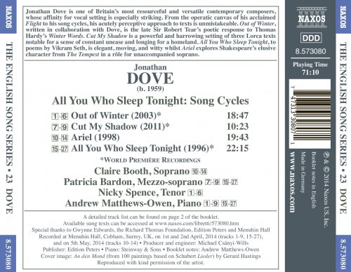 Claire Booth, Patricia Bardon, Nicky Spence, Andrew Matthews-Owen - Jonathan Dove: Song Cycles (2014) [Hi-Res]