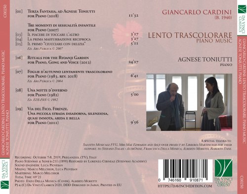 Agnese Toniutti - Giancarlo Cardini: Lento Trascolorare (Piano Music) (2020)