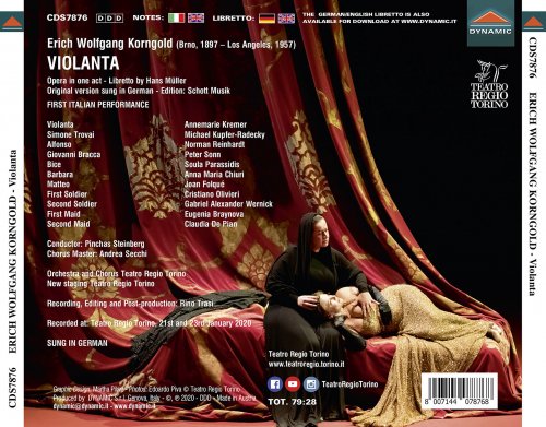 Annemarie Kremer, Michael Kupfer-Radecky, Norman Reinhardt, Orchestra and Chorus Teatro Regio Torino & Pinchas Steinberg - Korngold: Violanta, Op. 8 (Live) (2020) [Hi-Res]