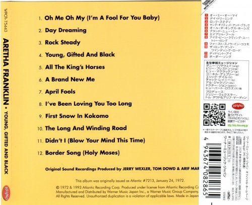 Aretha Franklin - Young, Gifted And Black (1972) [2008] CD-Rip