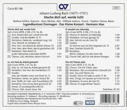Hermann Max - J.L. Bach: Cantatas (2006)