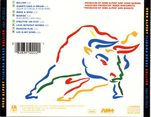 Herb Alpert And The Tijuana Brass - Bullish (1984)